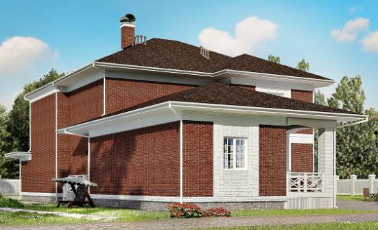315-001-П Проект двухэтажного дома и гаражом, современный загородный дом из кирпича Юрюзань | Проекты домов от House Expert