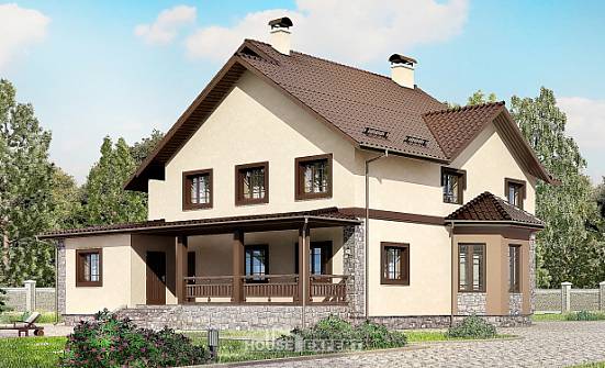 265-003-Л Проект двухэтажного дома, красивый загородный дом из твинблока Троицк | Проекты домов от House Expert