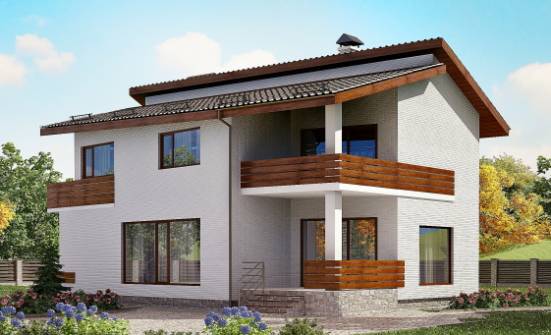 180-009-П Проект двухэтажного дома с мансардой, средний домик из кирпича Карталы | Проекты домов от House Expert