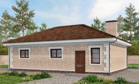 070-005-П Проект гаража из кирпича Коркино | Проекты одноэтажных домов от House Expert