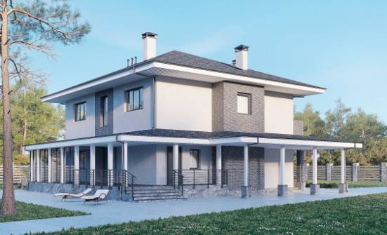 250-004-Л Проект двухэтажного дома, красивый дом из газосиликатных блоков Куса | Проекты домов от House Expert