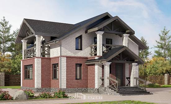160-014-Л Проект двухэтажного дома, красивый домик из поризованных блоков Троицк | Проекты домов от House Expert