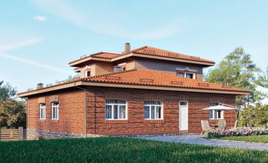 380-002-Л Проект трехэтажного дома, гараж, уютный загородный дом из кирпича Магнитогорск | Проекты домов от House Expert