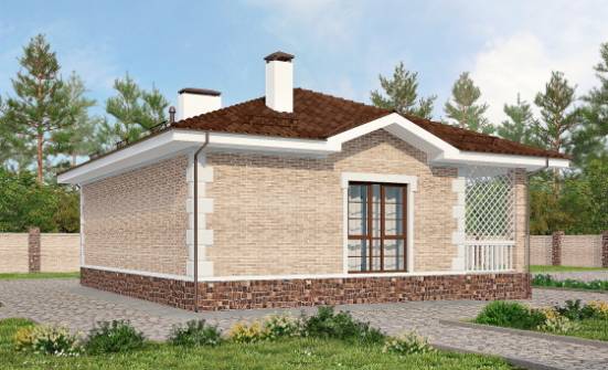 065-002-П Проект бани из кирпича Магнитогорск | Проекты одноэтажных домов от House Expert