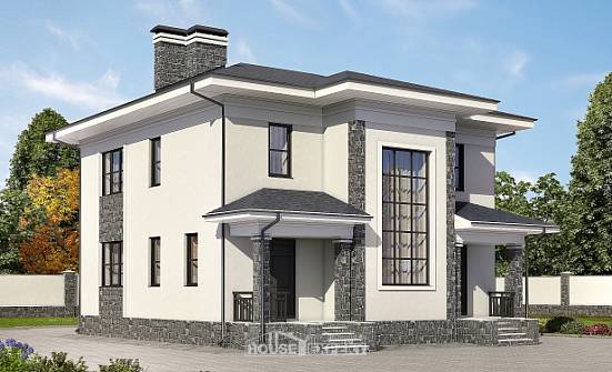 155-011-П Проект двухэтажного дома, уютный дом из арболита Трёхгорный | Проекты домов от House Expert