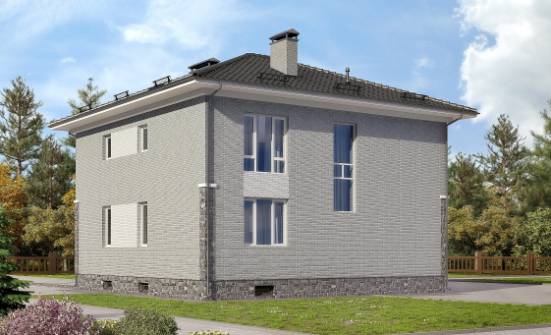 275-004-П Проект трехэтажного дома, гараж, просторный дом из кирпича Касли | Проекты домов от House Expert
