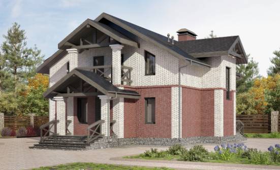160-014-Л Проект двухэтажного дома, красивый домик из поризованных блоков Троицк | Проекты домов от House Expert
