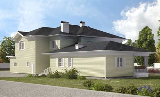 410-002-Л Проект двухэтажного дома и гаражом, уютный домик из блока Снежинск | Проекты домов от House Expert