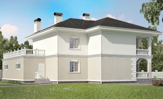 340-002-П Проект двухэтажного дома, гараж, просторный коттедж из кирпича Южноуральск | Проекты домов от House Expert