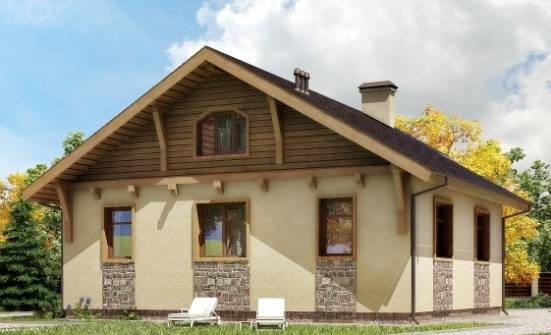 080-002-П Проект одноэтажного дома, доступный дом из теплоблока Троицк | Проекты домов от House Expert