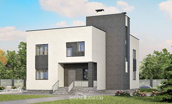 225-001-П Проект двухэтажного дома, уютный дом из твинблока Еманжелинск | Проекты домов от House Expert