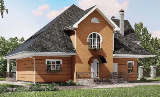 310-001-П Проект двухэтажного дома мансардный этаж, просторный загородный дом из газобетона Чебаркуль | Проекты домов от House Expert