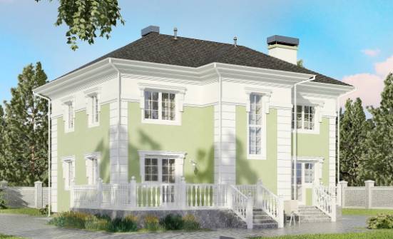 155-005-П Проект двухэтажного дома, экономичный коттедж из бризолита Магнитогорск | Проекты домов от House Expert