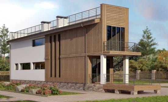 100-003-Л Проект двухэтажного дома, скромный дом из теплоблока Миасс | Проекты домов от House Expert