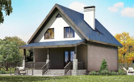 130-003-П Проект двухэтажного дома с мансардой, классический дом из арболита Озёрск | Проекты домов от House Expert