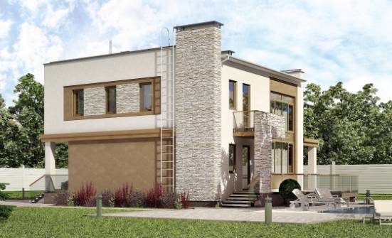185-001-П Проект двухэтажного дома, уютный загородный дом из блока Бакал | Проекты домов от House Expert