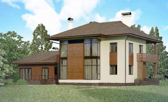 300-001-П Проект двухэтажного дома, большой коттедж из кирпича Коркино | Проекты домов от House Expert