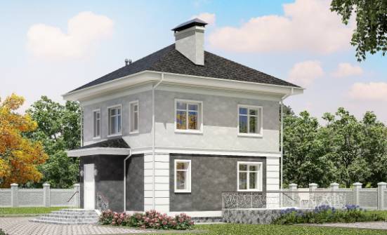 090-003-П Проект двухэтажного дома, небольшой загородный дом из пеноблока Копейск | Проекты домов от House Expert