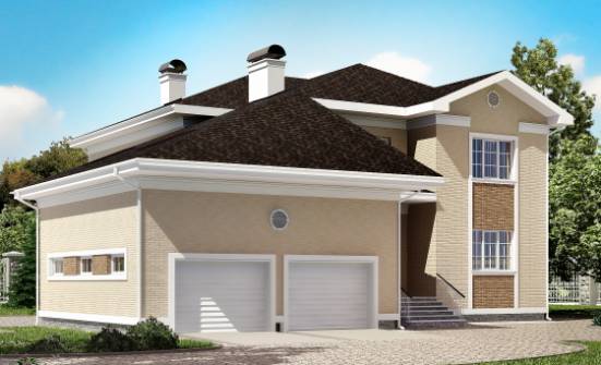 335-001-Л Проект двухэтажного дома, гараж, просторный загородный дом из кирпича Бакал | Проекты домов от House Expert