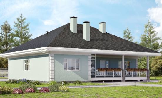 135-003-Л Проект одноэтажного дома, экономичный загородный дом из бризолита Усть-Катав | Проекты домов от House Expert