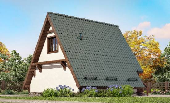 070-003-П Проект двухэтажного дома с мансардой, простой загородный дом из дерева Троицк | Проекты домов от House Expert
