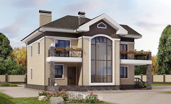 200-006-П Проект двухэтажного дома, простой домик из кирпича Касли | Проекты домов от House Expert