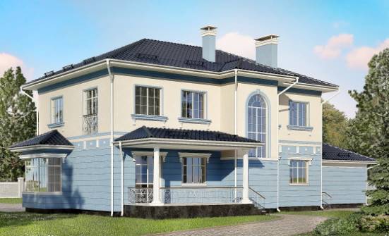 285-003-Л Проект двухэтажного дома и гаражом, огромный загородный дом из кирпича Катав-Ивановск | Проекты домов от House Expert
