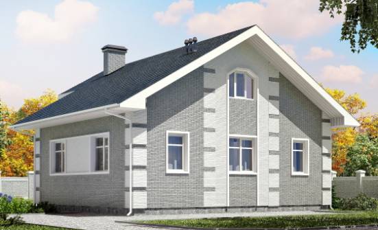 115-001-Л Проект двухэтажного дома с мансардным этажом, простой домик из газобетона Бакал | Проекты домов от House Expert