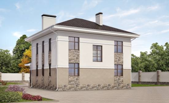 150-014-П Проект двухэтажного дома, простой загородный дом из керамзитобетонных блоков Сатка | Проекты домов от House Expert