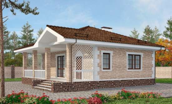 065-002-П Проект бани из кирпича Магнитогорск | Проекты домов от House Expert