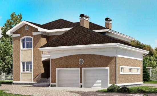 335-002-П Проект двухэтажного дома и гаражом, большой дом из кирпича Бакал | Проекты домов от House Expert
