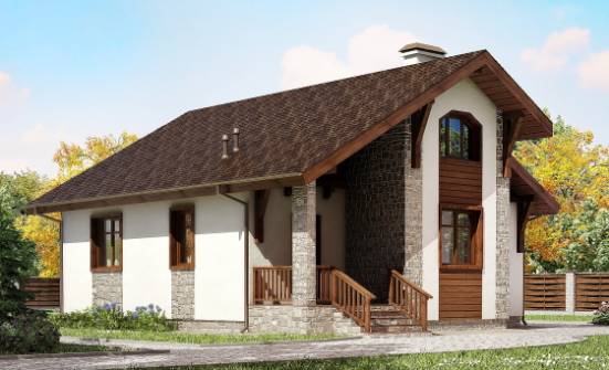 080-002-Л Проект одноэтажного дома, современный дом из арболита Троицк | Проекты домов от House Expert