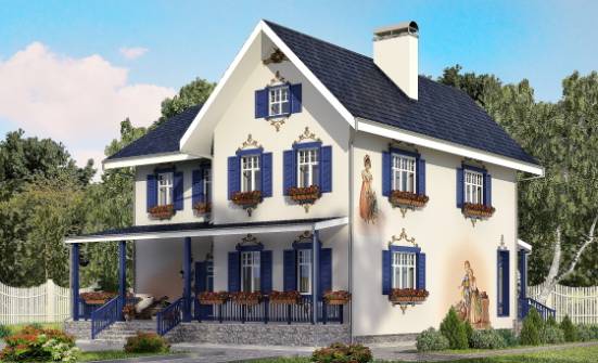 180-003-П Проект двухэтажного дома, бюджетный домик из кирпича Троицк | Проекты домов от House Expert