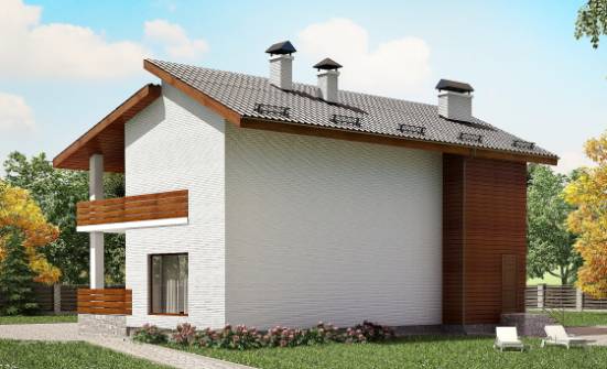 180-009-П Проект двухэтажного дома с мансардой, средний домик из кирпича Карталы | Проекты домов от House Expert