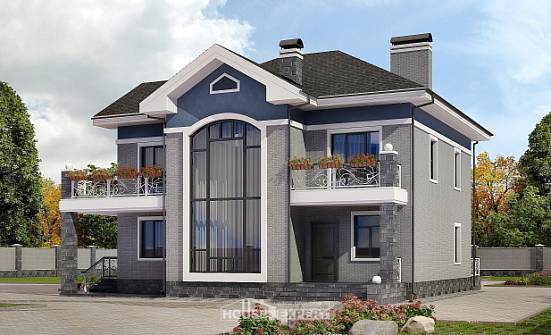 200-006-Л Проект двухэтажного дома, классический загородный дом из кирпича Верхний Уфалей | Проекты домов от House Expert