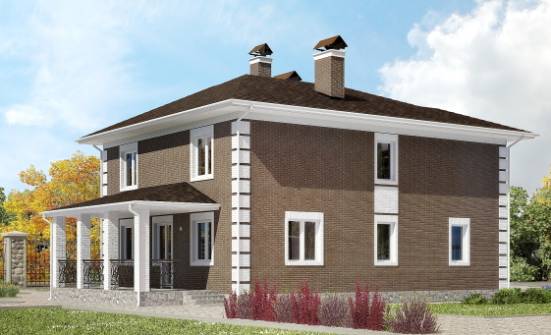 185-002-П Проект двухэтажного дома, современный загородный дом из газосиликатных блоков Магнитогорск | Проекты домов от House Expert