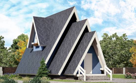 100-002-П Проект двухэтажного дома с мансардой, классический загородный дом из бревен Троицк | Проекты домов от House Expert