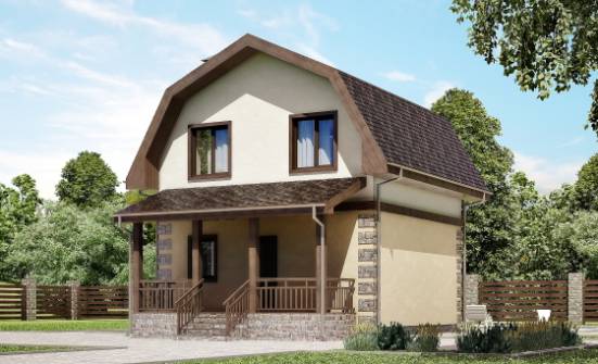 070-004-П Проект двухэтажного дома мансардой, маленький дом из пеноблока Карталы | Проекты домов от House Expert