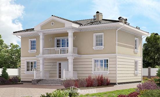 210-005-Л Проект двухэтажного дома, простой загородный дом из теплоблока Челябинск | Проекты домов от House Expert
