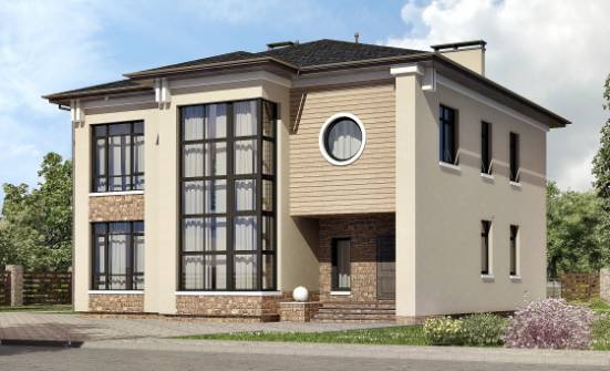 300-005-Л Проект двухэтажного дома, красивый загородный дом из кирпича Троицк | Проекты домов от House Expert