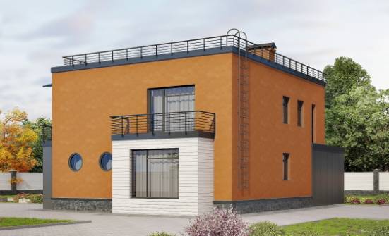 260-002-Л Проект двухэтажного дома и гаражом, уютный дом из поризованных блоков Сим | Проекты домов от House Expert