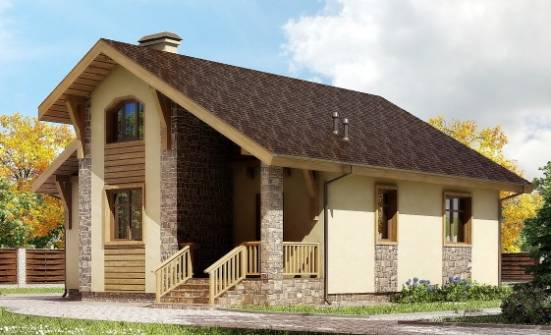 080-002-П Проект одноэтажного дома, доступный дом из теплоблока Троицк | Проекты одноэтажных домов от House Expert