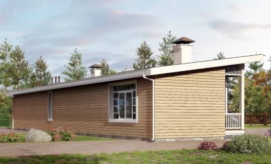 110-004-Л Проект бани из кирпича Трёхгорный | Проекты одноэтажных домов от House Expert