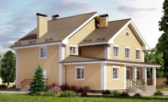 320-003-Л Проект двухэтажного дома, классический загородный дом из поризованных блоков Бакал | Проекты домов от House Expert