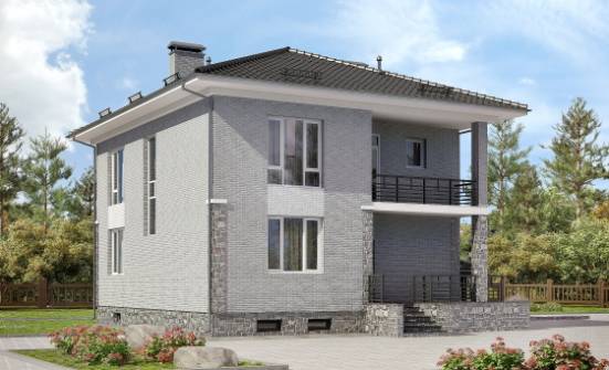 275-004-П Проект трехэтажного дома, гараж, просторный дом из кирпича Касли | Проекты домов от House Expert