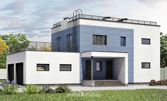 180-012-Л Проект двухэтажного дома, гараж, просторный коттедж из кирпича Снежинск | Проекты домов от House Expert