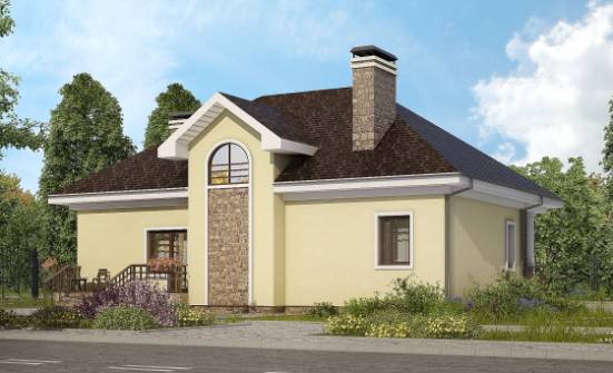 150-008-Л Проект двухэтажного дома с мансардой, бюджетный домик из газобетона Магнитогорск | Проекты домов от House Expert