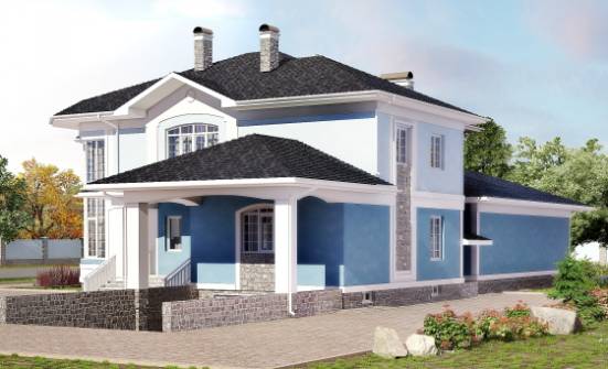 620-001-П Проект трехэтажного дома и гаражом, просторный дом из твинблока Коркино | Проекты домов от House Expert