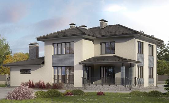 340-005-П Проект двухэтажного дома, гараж, большой дом из блока Еманжелинск | Проекты домов от House Expert