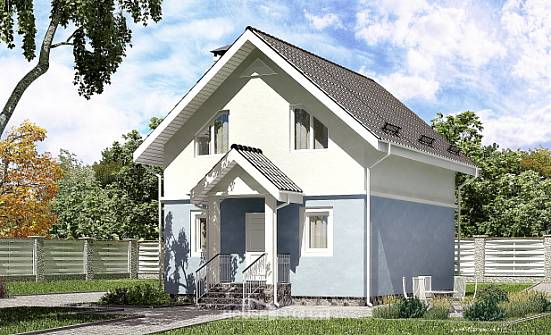 095-002-П Проект двухэтажного дома с мансардой, компактный домик из твинблока Магнитогорск | Проекты домов от House Expert